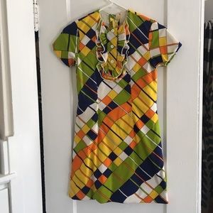 Vintage 60s Adorable Colorful Minidress (Small)